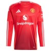 Officiële Voetbalshirt Manchester United B. Fernandes 8 Thuis 2024-25 Lange Mouw - Heren